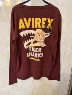 ア*ウ様 【人気】AVIREX ロンT ピンナップガール タイガーシャークス ボのサムネイル