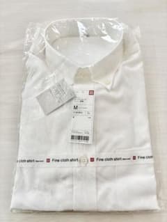 UNIQLO ファインオックスフォードシャツ (長袖) M オフホワイトのサムネイル