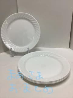 S5) Corelle ホワイトリブデザイン皿 5枚セット 26cm - メルカリ