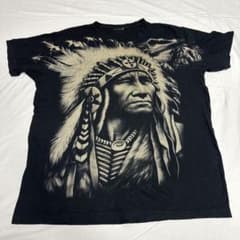 ネイティブアメリカン グラフィック Tシャツ ブラックのサムネイル
