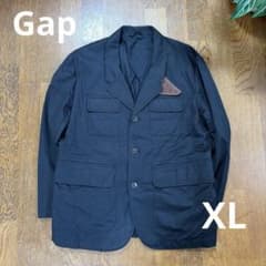 Gap ハンティングジャケット 黒 襟袖コーデュロイ仕様XL
