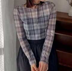 チェック柄シアートップスのサムネイル