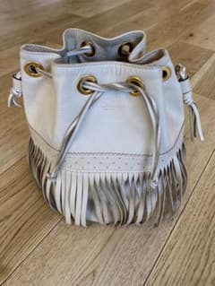 j&m davidson フリンジ付きホワイトレザーハンドバッグ - メルカリ