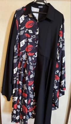 NieR CLOTHING 和柄風ワンピース ベルト紐付のサムネイル