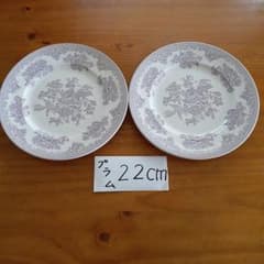 新品Burleigh アジアティックフェザンツプラム皿 22cm 2枚セットのサムネイル