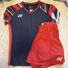 YONEX テニスウェア 上下セット ネイビー レッドのサムネイル