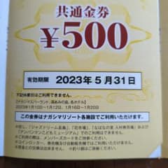 ナガシマリゾート　共通金券　3枚のサムネイル