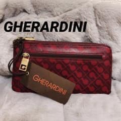 GHERARDINI ゲラルディーニ 長財布 レッド ボルドー系 ゴールド金具 