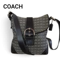 COACH Shoulder Bag Signature Black Y2K