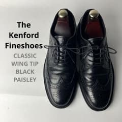 【美品】KENFORD Fineshoes ペイズリー　ウィングチップ　25 黒 美品】KENFORD Fineshoes ペイズリー ウィングチップ 25 黒 - メルカリ