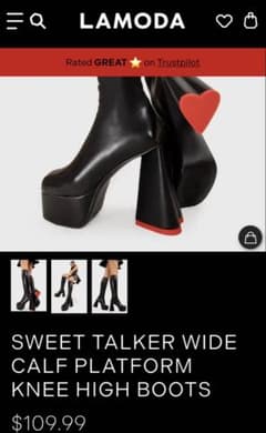 LAMODA Sweet Talker ニーハイブーツ US7 Y2Kのサムネイル