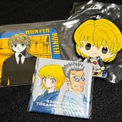 HUNTER×HUNTER 冨樫義博展 スクエア缶バッジ コースター クラピカ