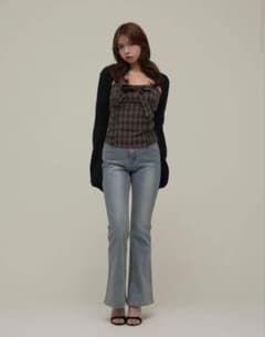 andmary : Mary logo flare denim - メルカリ