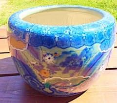古伊万里　火鉢　睡蓮鉢　メダカ鉢のサムネイル