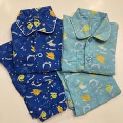 綿100%  前開きパジャマ　2着セット　100のサムネイル