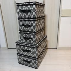 Francfranc ダマスク柄収納ボックス5点セット Francfranc ダマスク柄収納ボックス5点セット - メルカリ