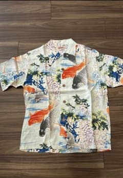 90s サンサーフ 鯉 流水 和柄 アロハシャツ レーヨン M品番 日本製 M 希少品 M品番 M32874 錦鯉 和柄アロハ サンサーフ - メルカリ