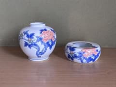 有田焼　昭和レトロ　花瓶灰皿セットのサムネイル