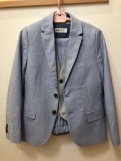 ちゃお様　専用　水色　スーツ130 美品のサムネイル