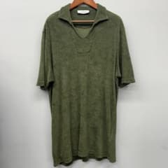 美品】GRAN SASSO パイル地 スキッパー ポロシャツ イタリア製 50 