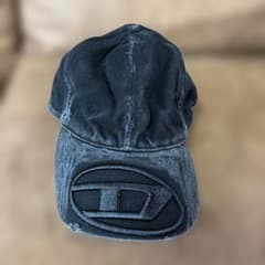 値下げ！DIESEL キャップ ブラック ダメージ加工のサムネイル