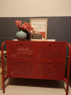 【美品・廃盤】IKEA NIKKEBY ニッケビー　チェスト赤 イケア IKEA ニッケビー NIKKEBY スチールチェスト レッド