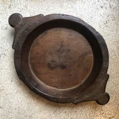 インド　ネパール　木製　皿 古道具　アンティーク　インテリア インド ネパール 木製 皿 古道具 アンティーク インテリア - メルカリ
