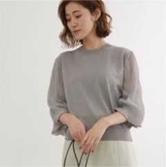 ニットプルオーバー　長袖のサムネイル