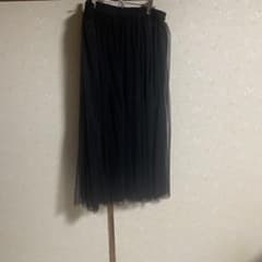 ブラック チュール プリーツスカート 4Lのサムネイル