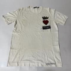 DOLCE&GABBANA クラウン ハート 刺繍 Tシャツ 46のサムネイル