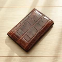 中古美品 PG8 職人手仕事 リアルクロコダイル 風琴マチ名刺入れ パスケース m26364526883_1.jpg?1769326376