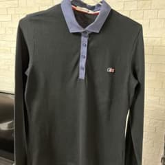 LACOSTE レディース 長袖ポロシャツ ブラックのサムネイル