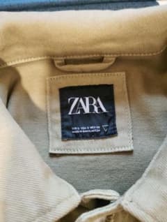 【美品】ZARA デニムジャケット グリーン系 Sサイズ ゆったりめのサムネイル