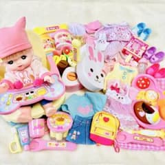 【 匿名配送 】メルちゃん ベビーチェア おままごと 服 衣装 靴 まとめ売り