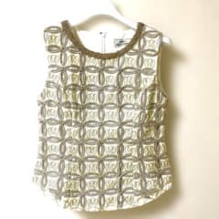 GRACECONTINENTALノースリーブビーズ刺繍＆金糸コード刺繍ブラウスFのサムネイル