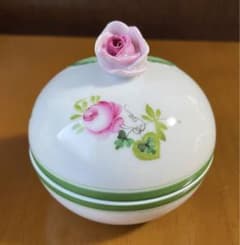 ヘレンド HEREND ウィーンの薔薇 ボンボニエール 小物入れ 新品未使用 ヘレンド ウィーンの薔薇 マルボンボン ボンボニエール