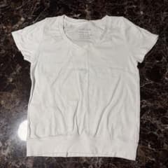 BAYFLOW　レディース Vネック 半袖Tシャツ ホワイトのサムネイル