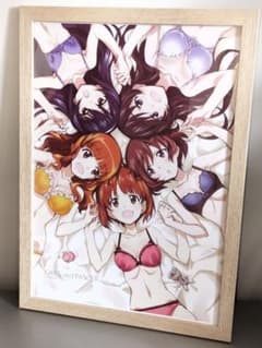 額装入りA4サイズポスター：みほ 優花里華 沙織 麻子 ガールズ