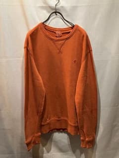 ポロ ラルフローレン 前V スウェット M オレンジ スポーツマンビンテージ復刻
