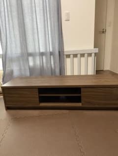 ダークブラウン 木製 テレビ台 引き出し付き - メルカリ