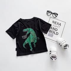 恐竜Tシャツ☆８０cm　黒のサムネイル