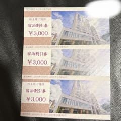 トーセイ TOSEI 宿泊割引券 9000円分 (3000円券3枚)のサムネイル