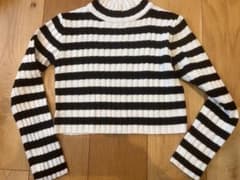 GU ハイネックセーター　クロップド丈 S(140) ラメ入り