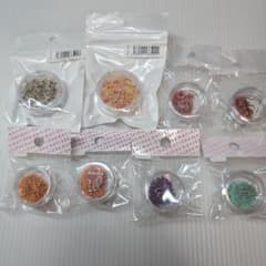 Nail art supplies: Set of 8 dried flower-style nail art parts