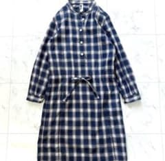 美品 MHL. マーガレットハウエル チェック柄 シャツワンピース