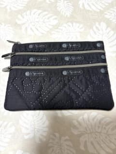 新品未使用】LeSportsac パフィーブロッサムズアッシュポーチ3ポケット 
