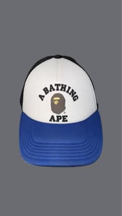 A BATHING APE メッシュキャップ つばブルー 美品 即発送のサムネイル