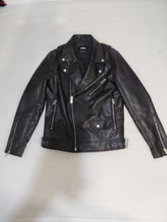 ZARA ダブルライダースジャケット ブラック Mのサムネイル