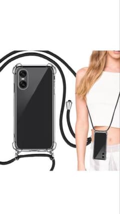 ストラップ付きスマホケース クリア　お値下げのサムネイル