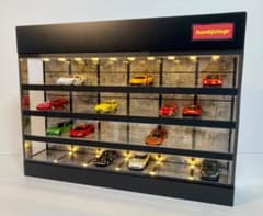 1/64展示40台可・エイジングウォール・4層式ディスプレーBOX/ネオ